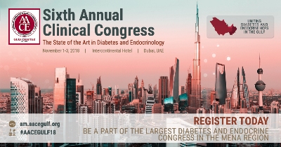 American Association of Clinical Endocrinologists’ Sixth Annual Clinical Congress at the Intercontinental Hotel in Dubai Festival City, United Arab Emirates on November 1-3, 2018.